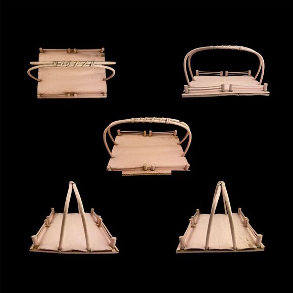 40's Frosted Glass Pink Floral Apothecary Jar Container Vintage 7pc Nursery Set - Picture 9 of 12